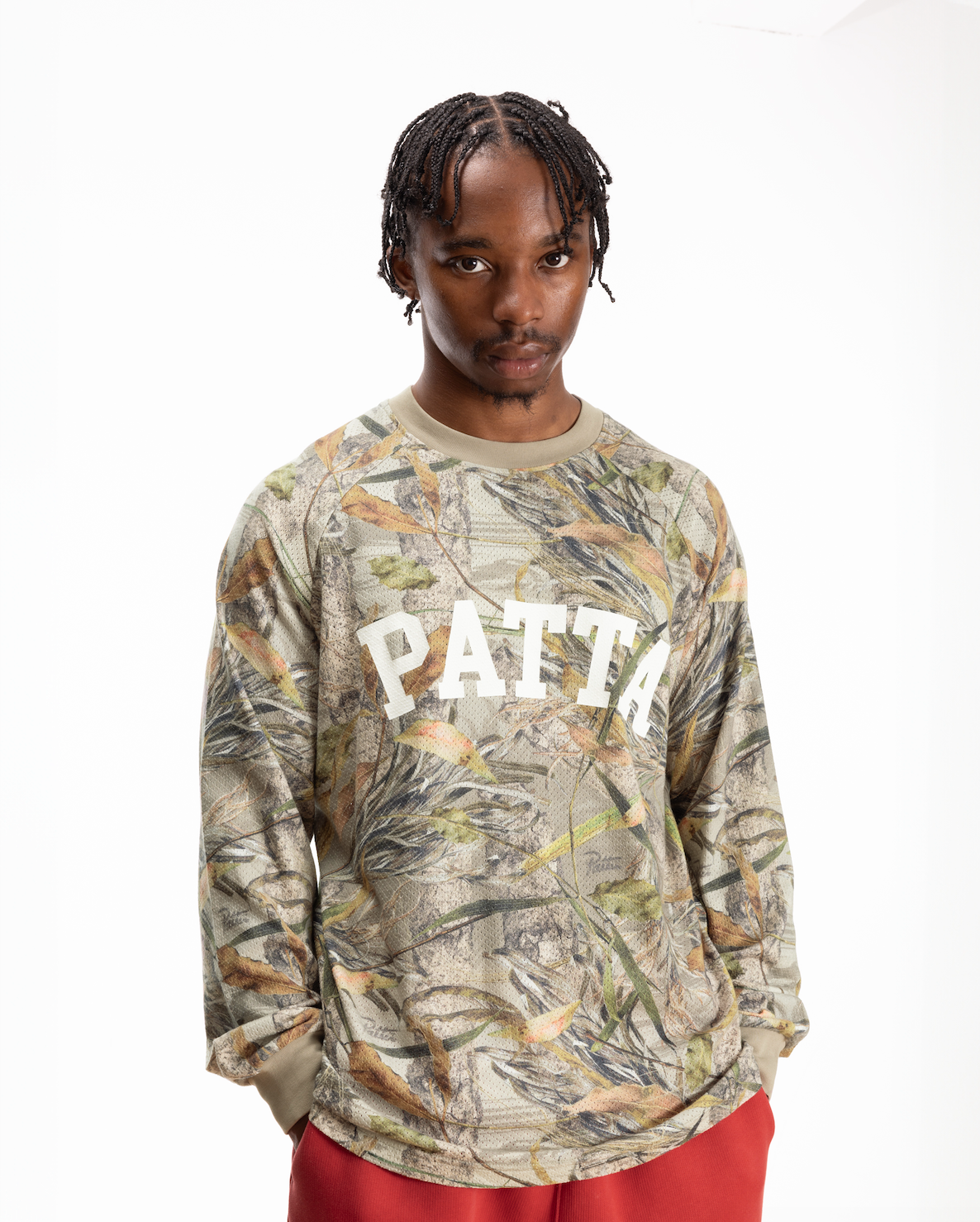 PATTA NATURE PRINT LONGSLEEVE MESH JERSEY