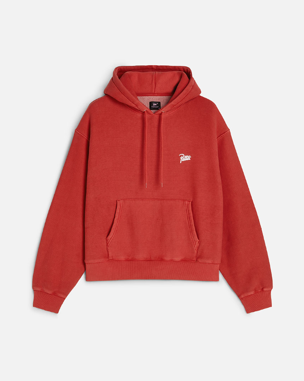 PATTA WASHED HOODED SWEATER RED