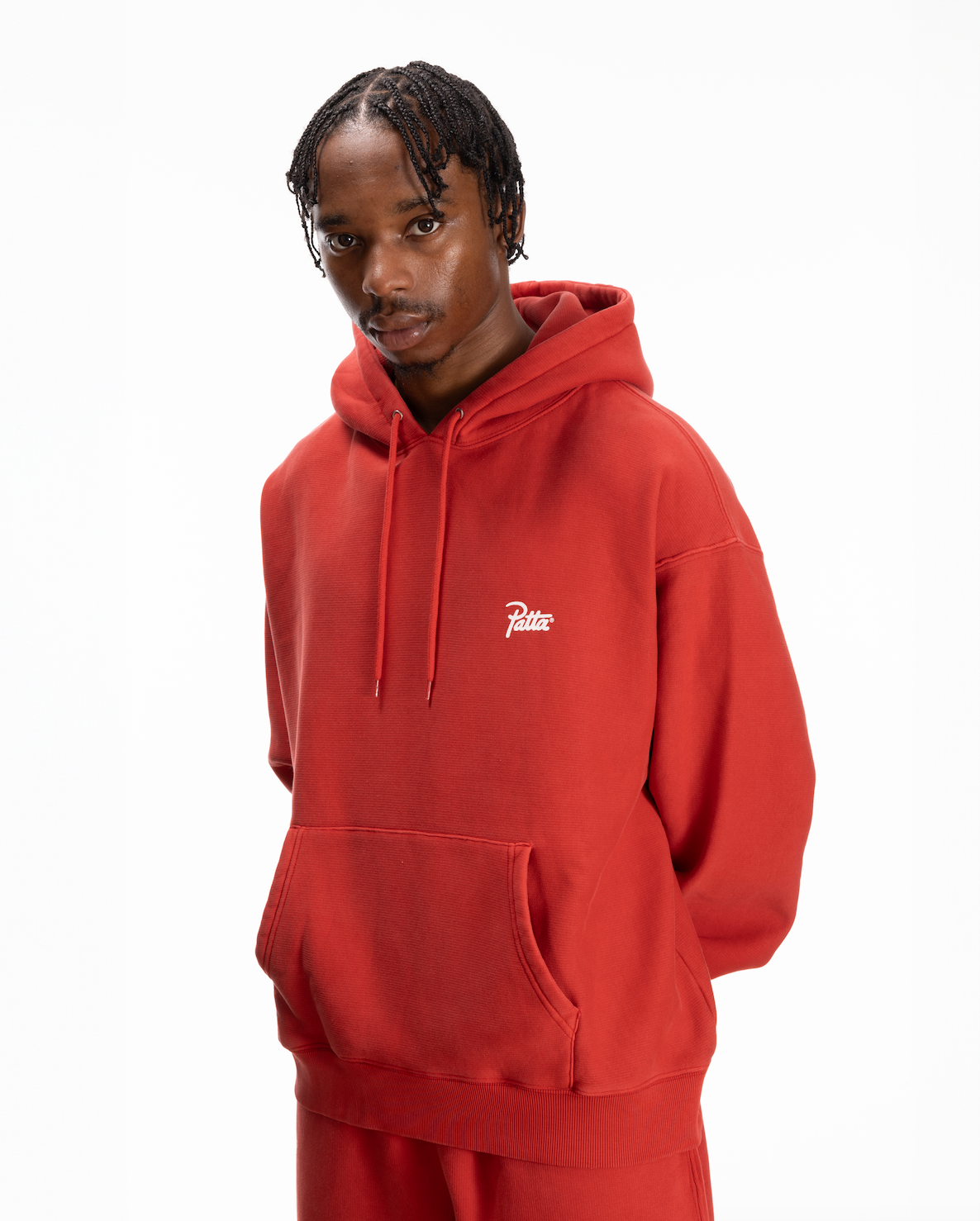 PATTA WASHED HOODED SWEATER RED