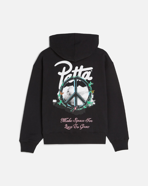 PATTA XEROX PEACE HOODED SWEATER BLACK