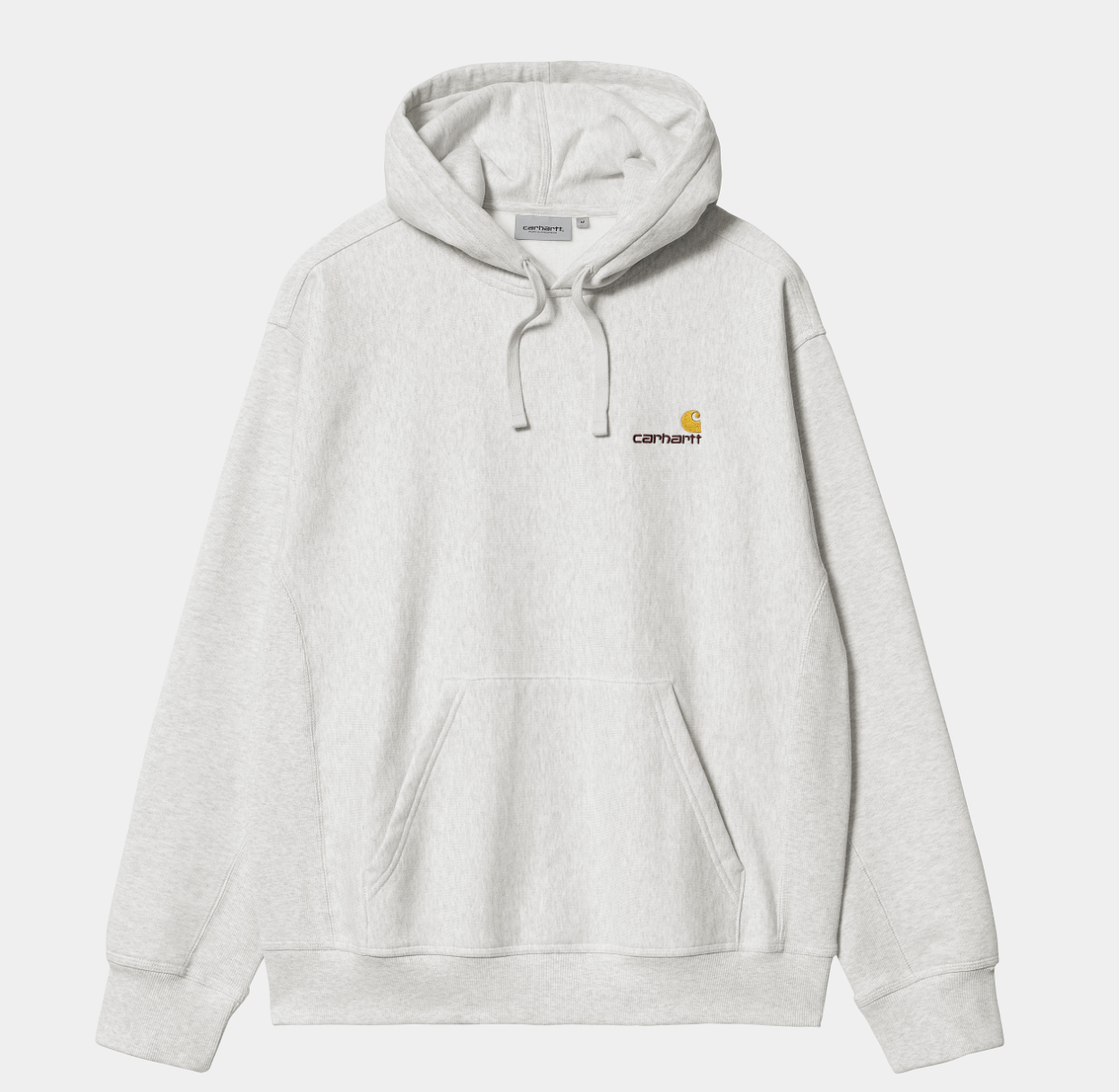 HOODED AMERICAN SCRIPT SWEATER ASH GREY