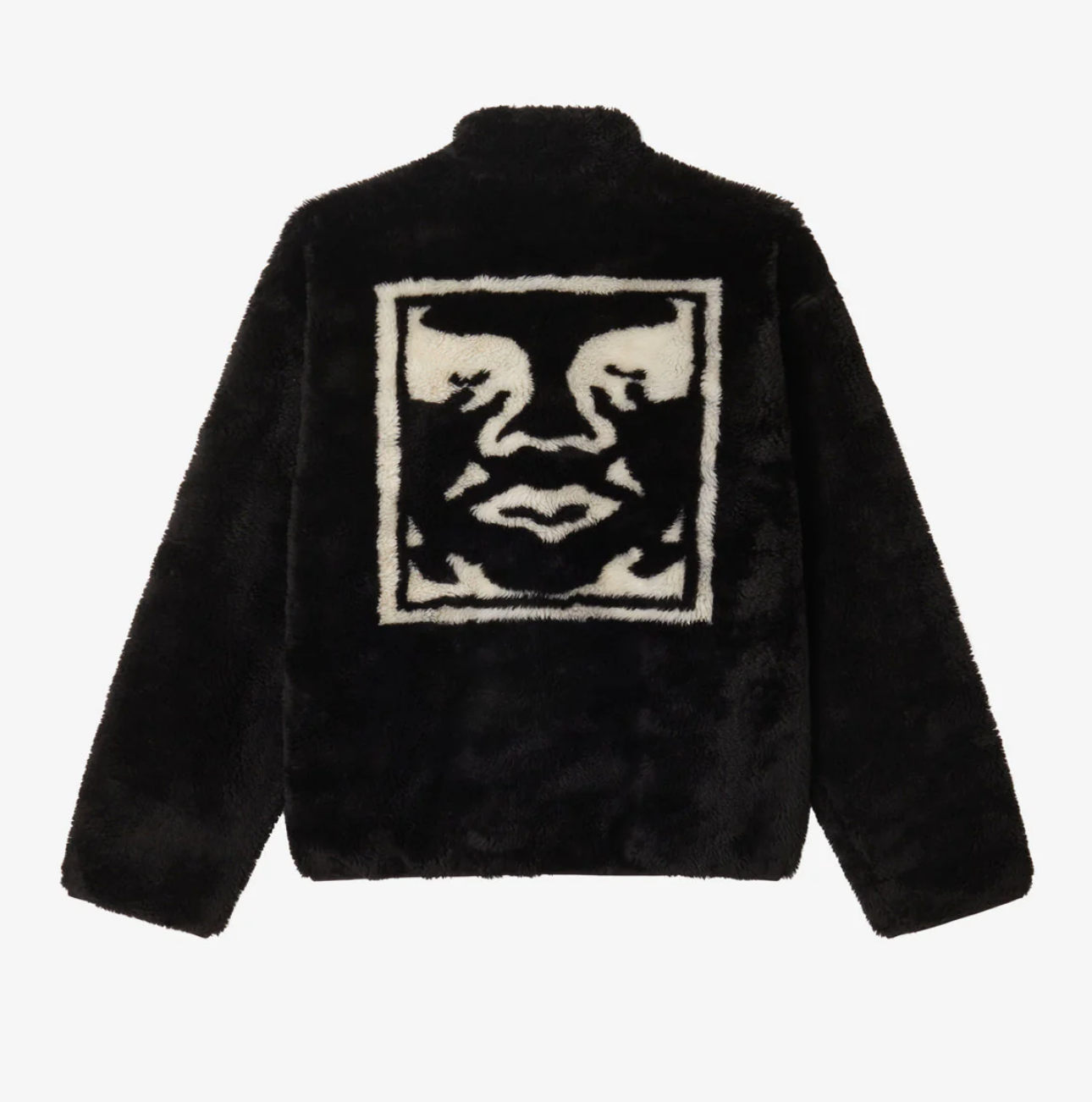 ICON FACE SHERPA JACKET BLACK