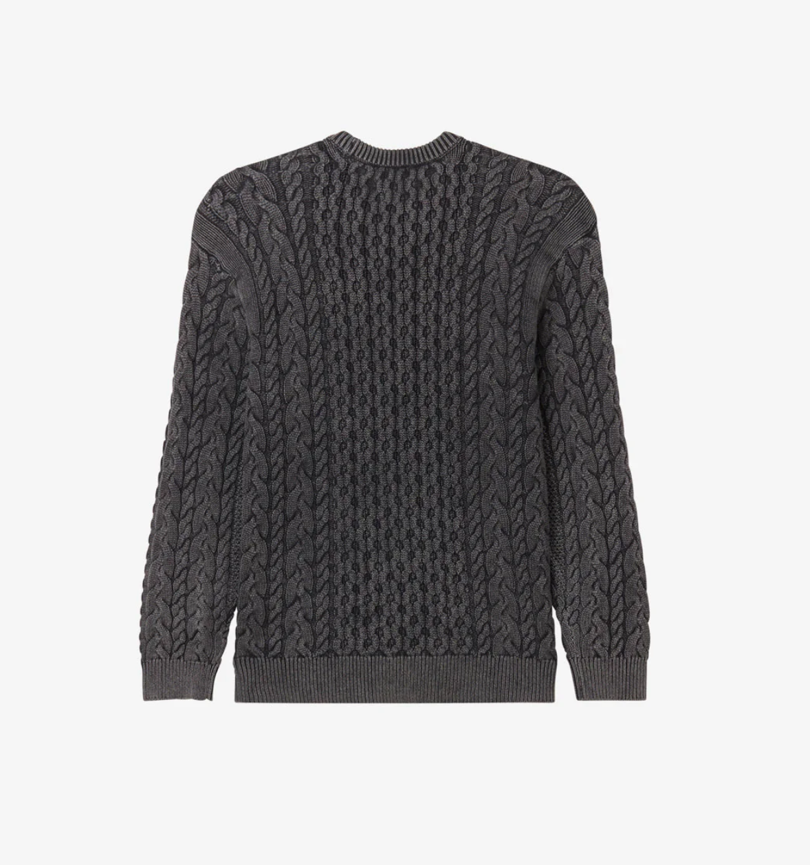 FADED WASH KNIT SWEATER DIGITAL BLACK