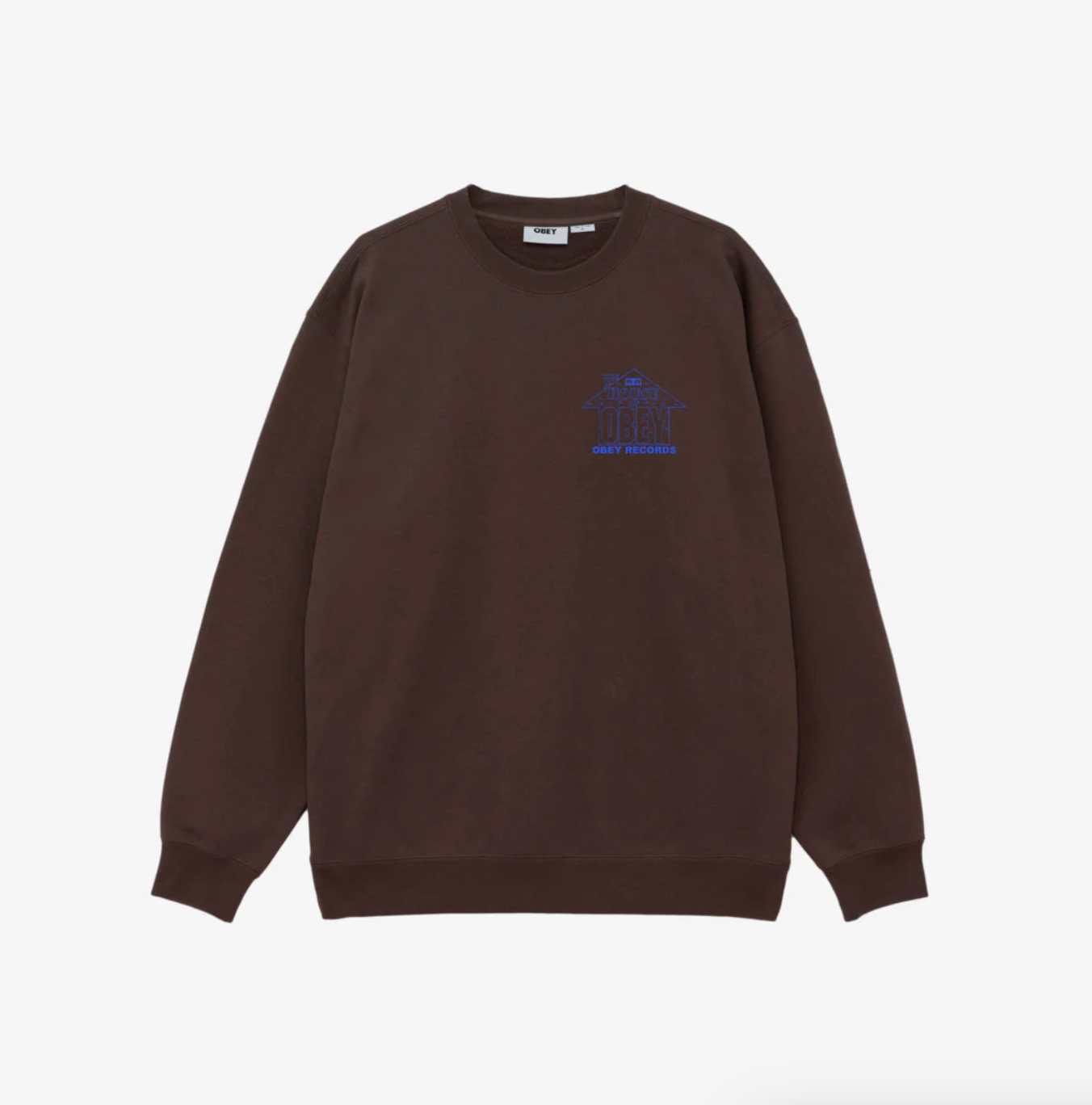 HOUSE OF OBEY RECORDS CREWNECK BROWN