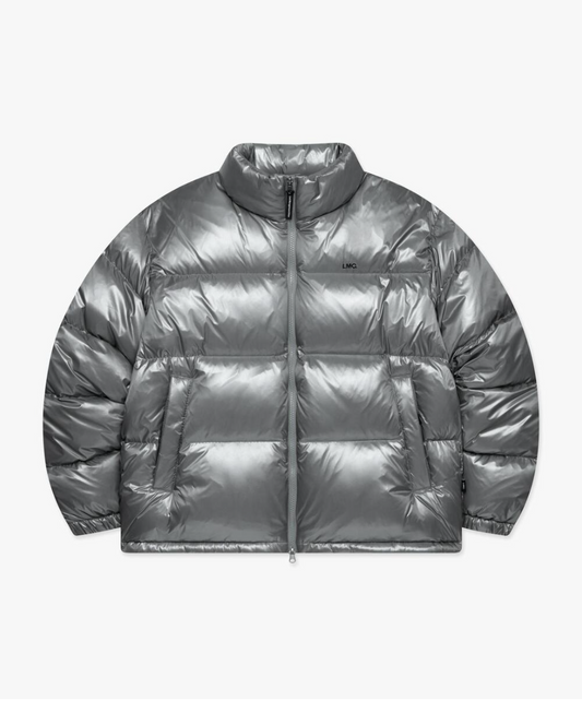 OG GLOSSY PUFFER DUCK DOWN PARKA GRAY