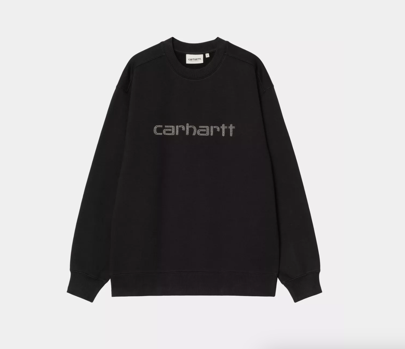 RIVET SCRIPT SWEATER BLACK