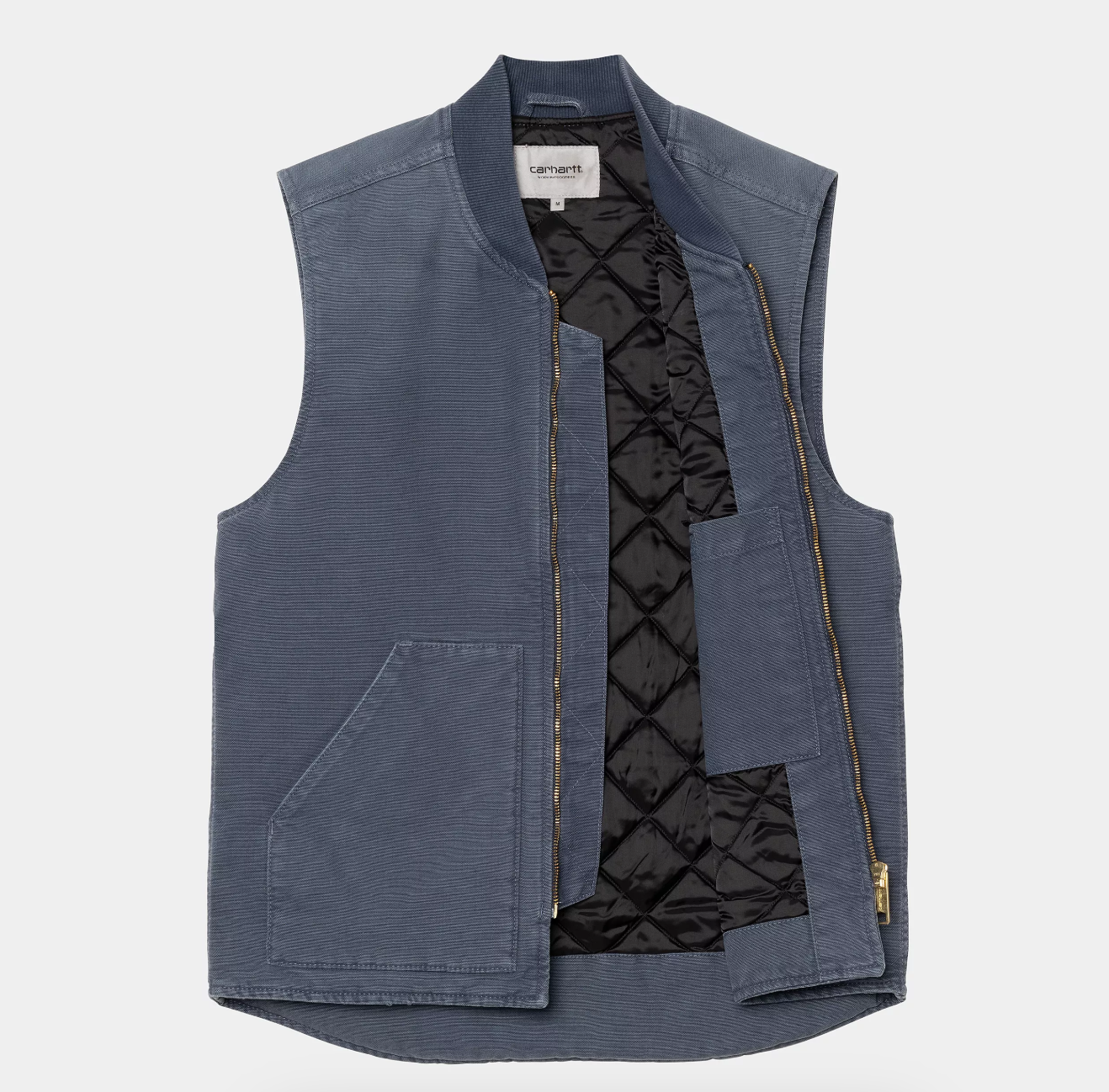 CLASSIC VEST DUSTY BLUE STONE WASHED