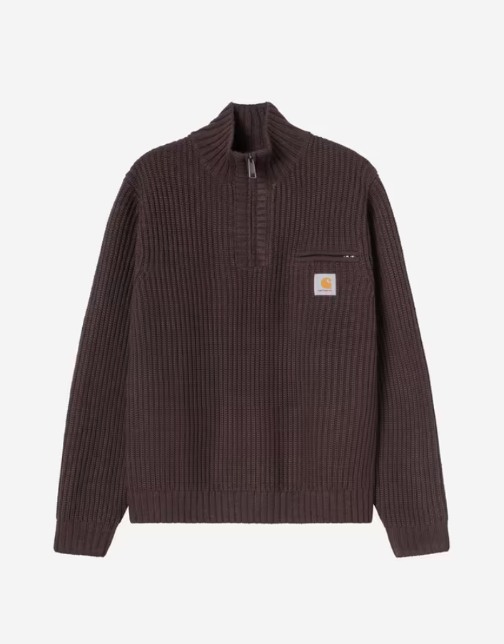 DETROIT HALF ZIP KNIT SWEATER