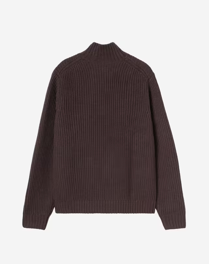 DETROIT HALF ZIP KNIT SWEATER