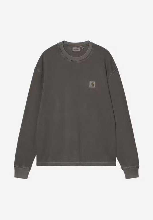 L/S VISTA WAFFLE TSHIRT BLACK