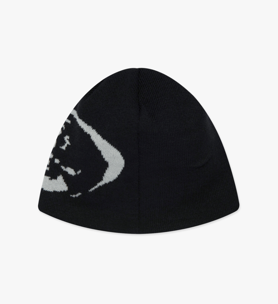 OVAL GLOBE BEANIE BLACK