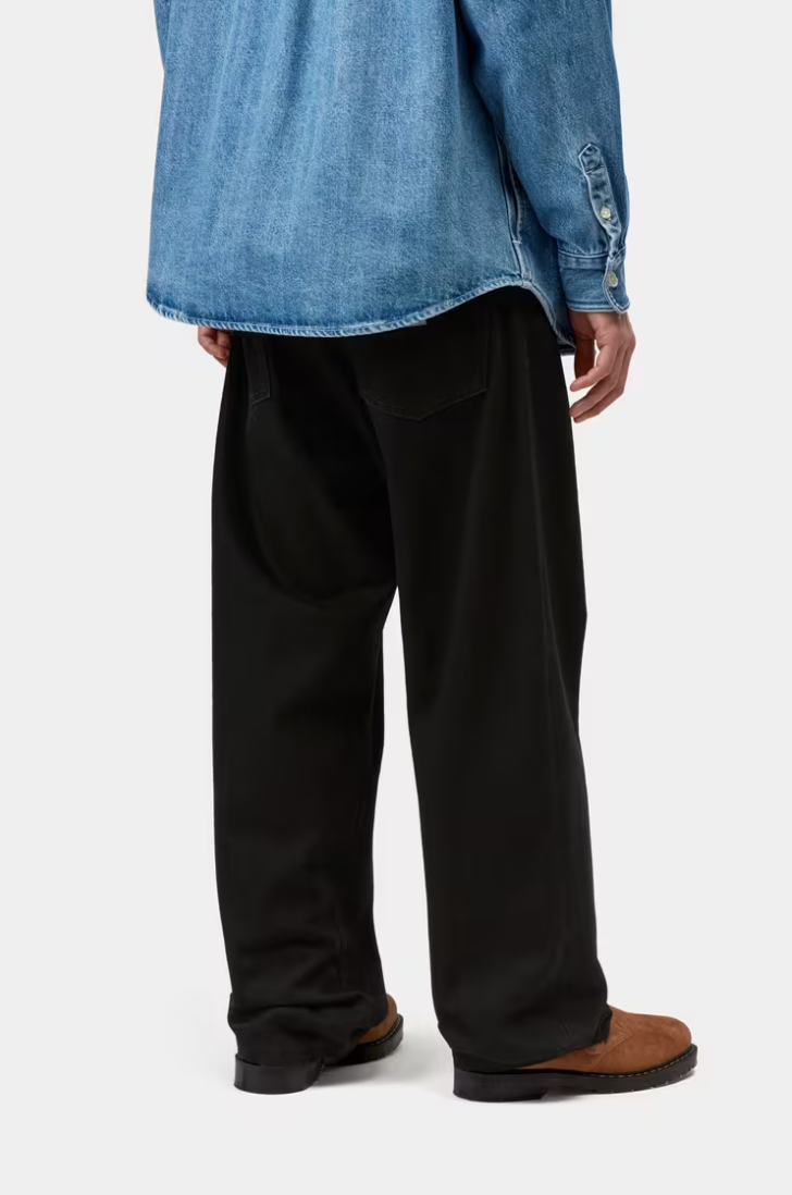 LANDON PANT TWILL BLACK RINSED