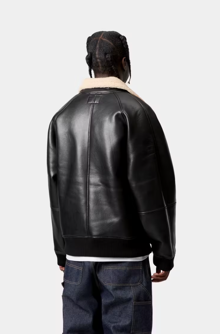 SHEPTON JACKET FAUX LEATHER BLACK