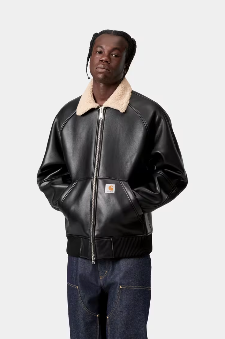 SHEPTON JACKET FAUX LEATHER BLACK