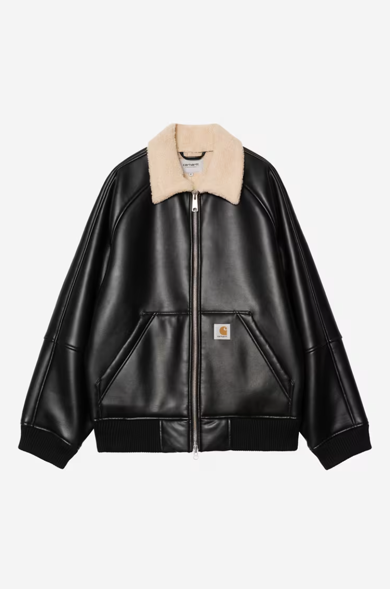 SHEPTON JACKET FAUX LEATHER BLACK