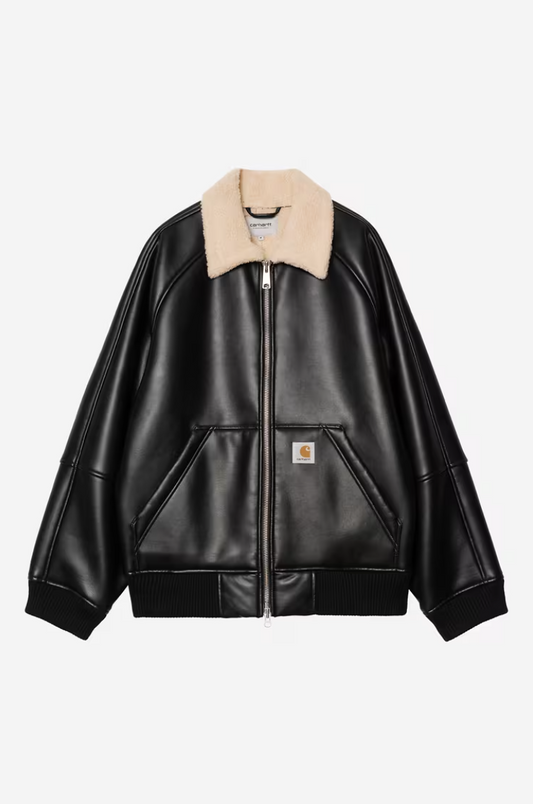 SHEPTON JACKET FAUX LEATHER BLACK