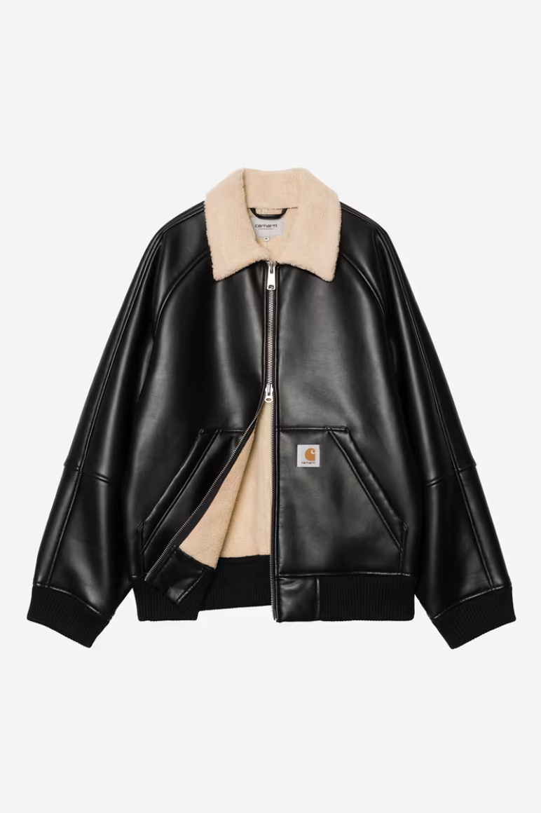 SHEPTON JACKET FAUX LEATHER BLACK