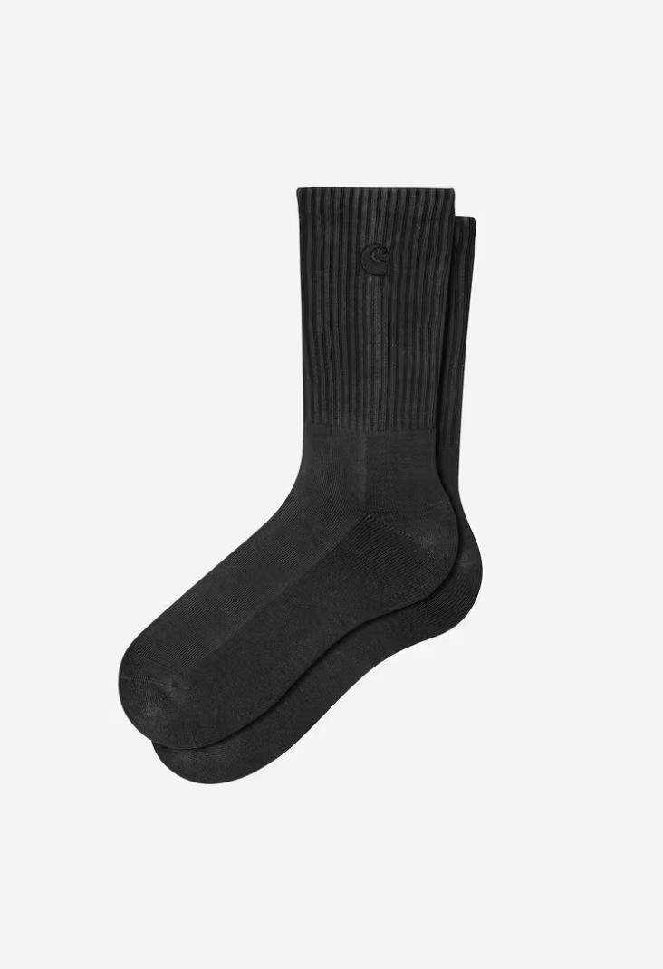 HUDSON SOCKS BLACK CHALK WASH