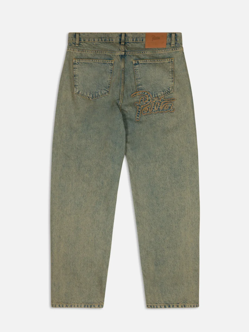 DIRTY WHISKERS DENIM PANT SANDWASHED BLUE