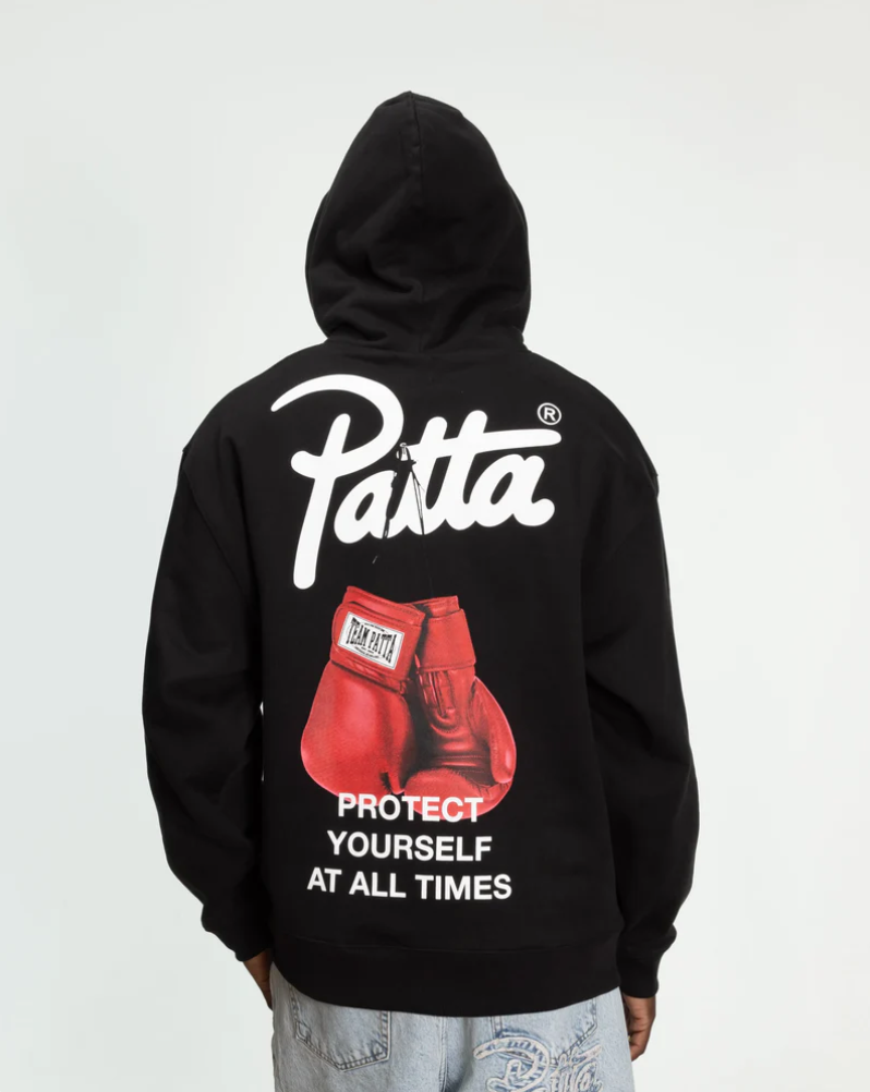 PROTECT YOURSELF HOODED SWEATER BLACK