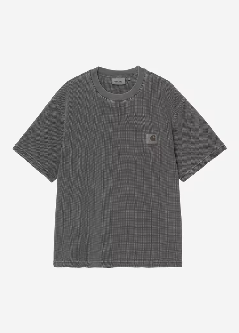 VISTA WAFFLE TSHIRT BLACK WASHED