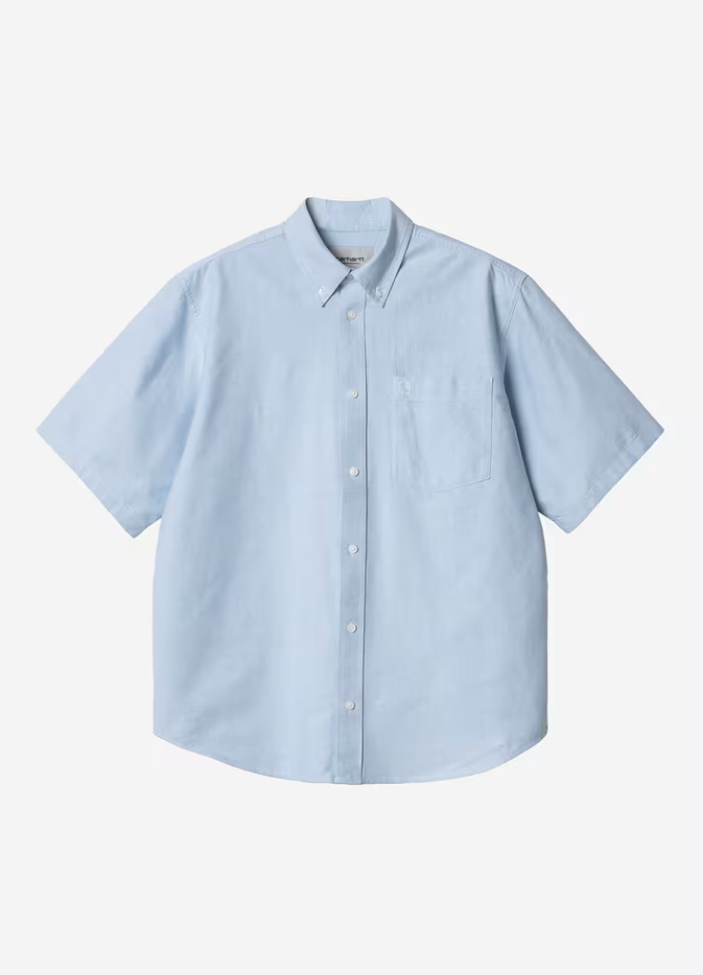 BRAXTON SHIRT BLUE BLEACH WAX
