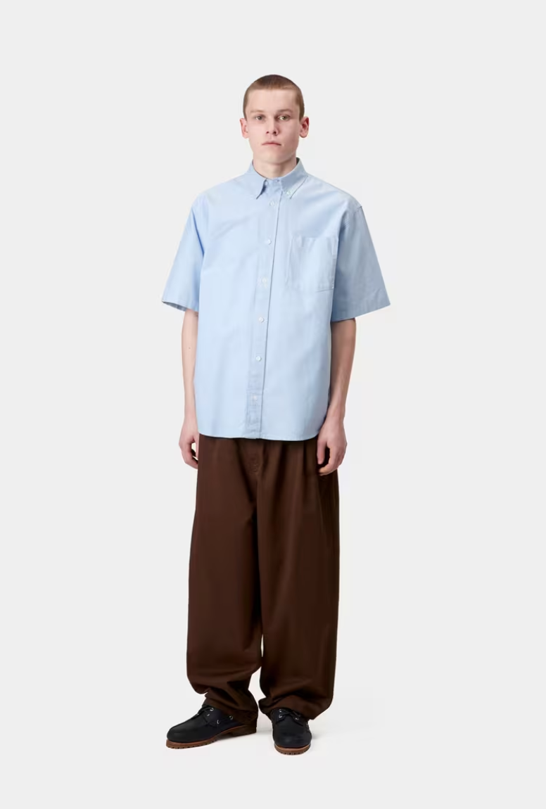 BRAXTON SHIRT BLUE BLEACH WAX