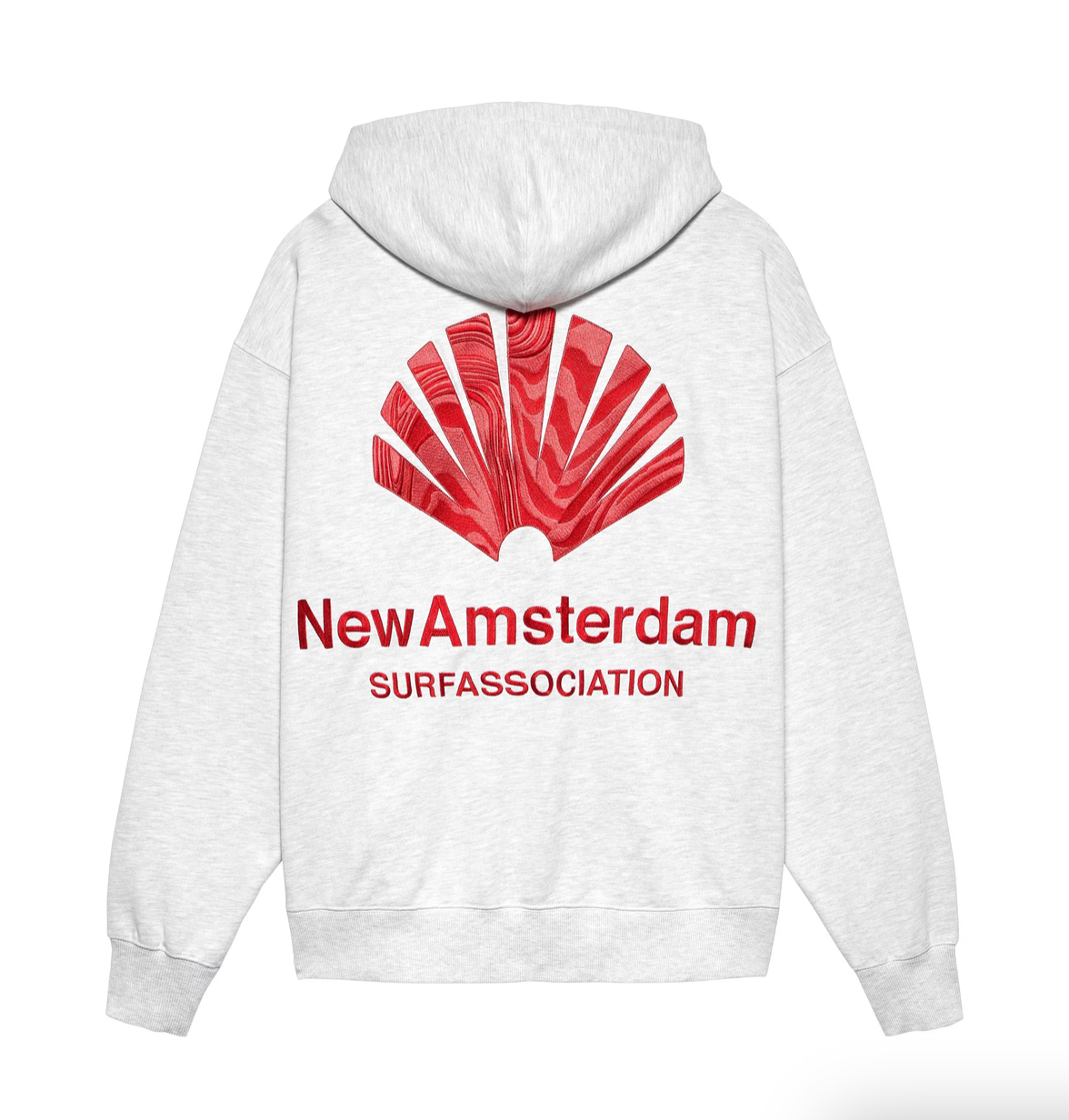 LOGO HOODIE ASH/POPPY RED