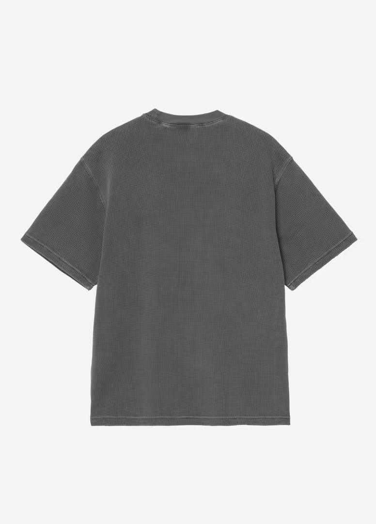 NELSON WAFFLE TSHIRT BLACK GARMENT DYE
