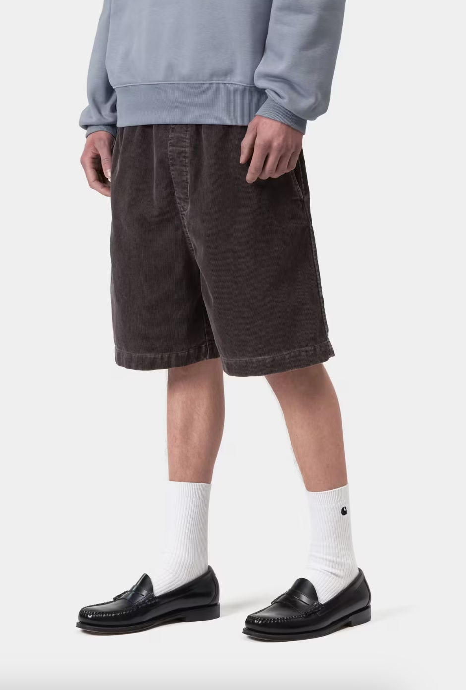 REYNOLD SHORT CORDUROY SHALE DUSKY WASHED