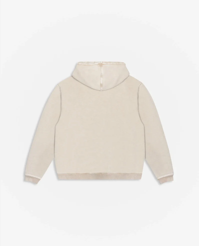 LOOPBACK LOGO ZIP HOODED SWEATER IRISH CREAM