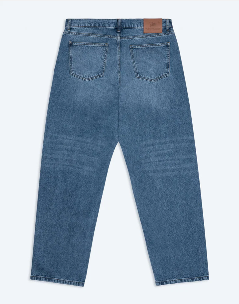 LASERPRINT WHISKERS DENIM PANT LIGHT BLUE