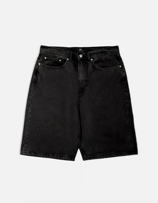 WHISKERS DENIM SHORTS BLACK