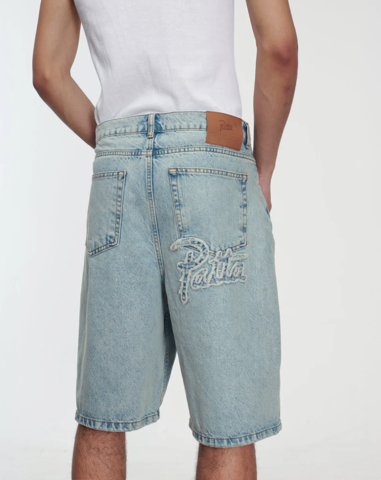 WHISKERS DENIM SHORTS LIGHT BLUE