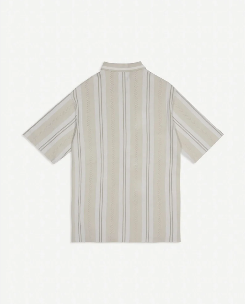 KNITTED FOOTBALL SHIRT OATMEAL