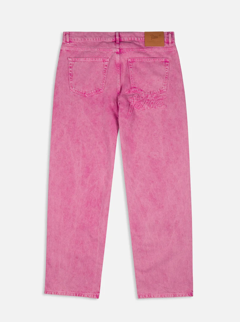 ACID WASH FUCHSIA DENIM PANT