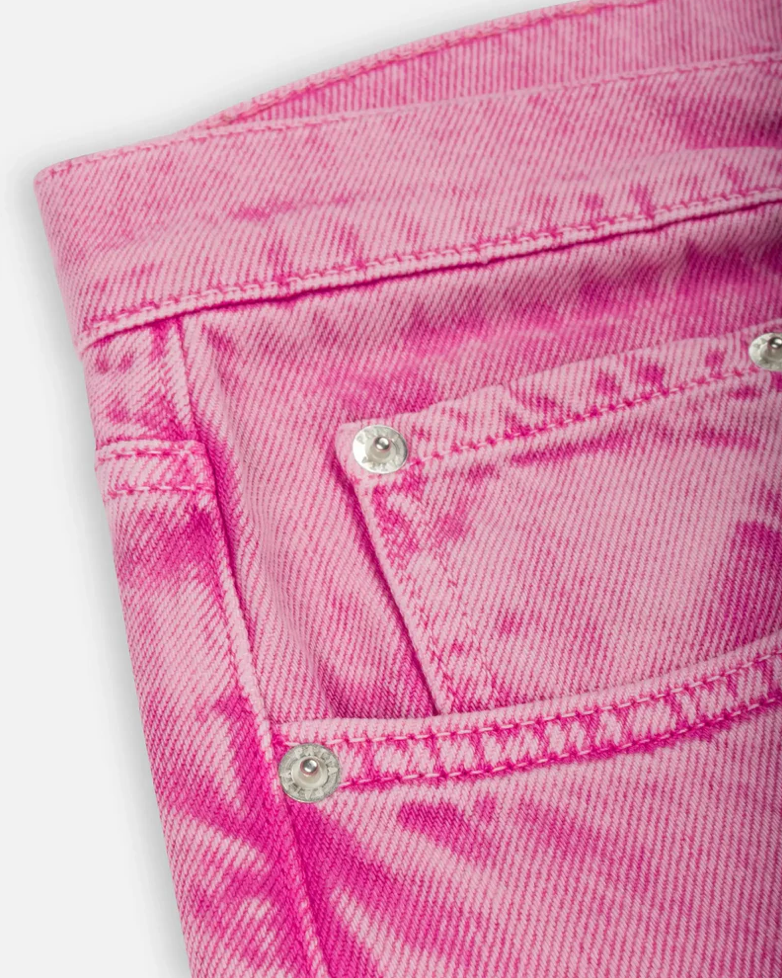 ACID WASH FUCHSIA DENIM PANT