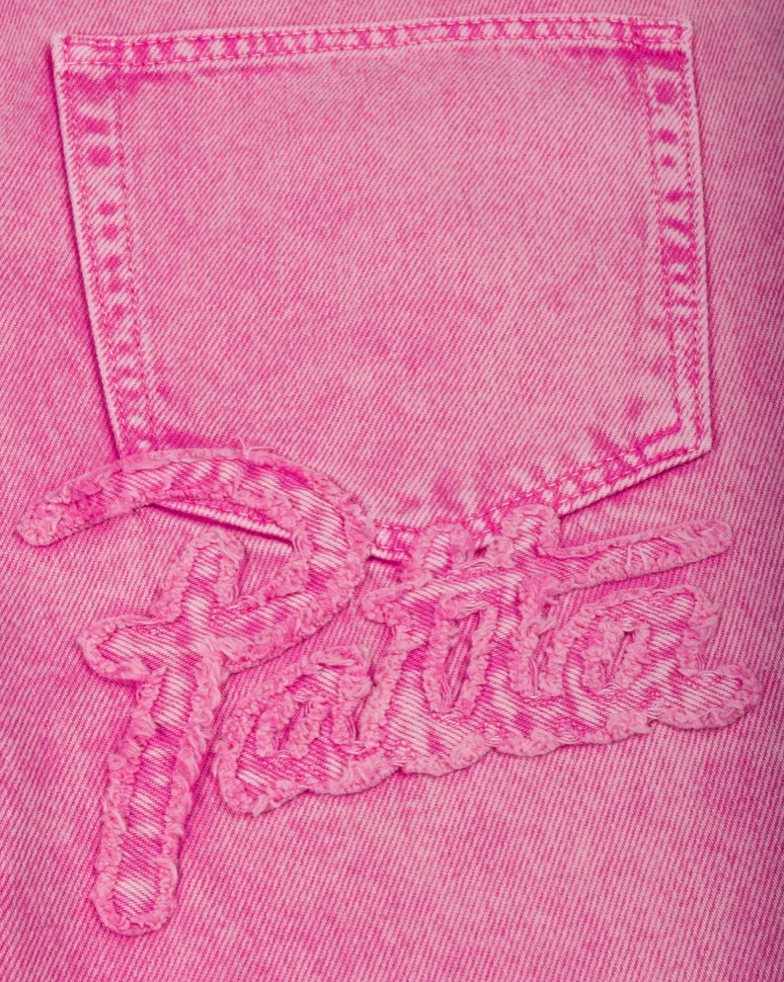ACID WASH FUCHSIA DENIM PANT