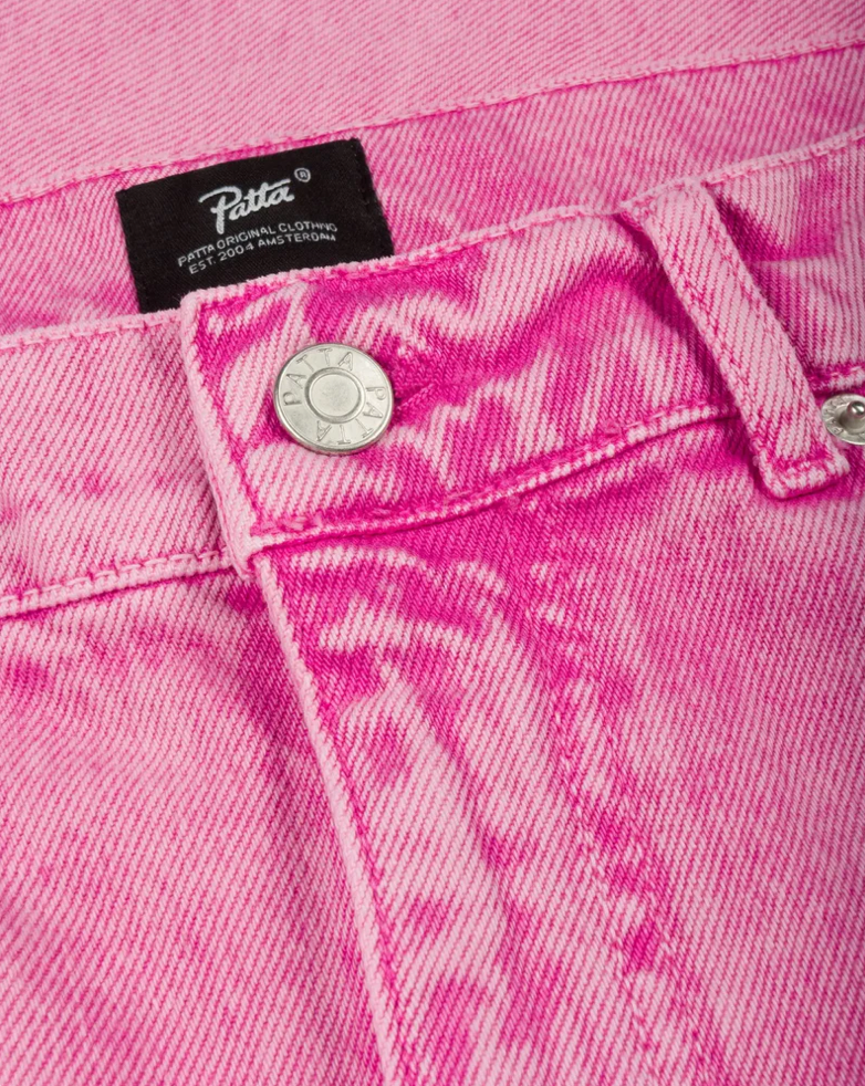 ACID WASH FUCHSIA DENIM PANT