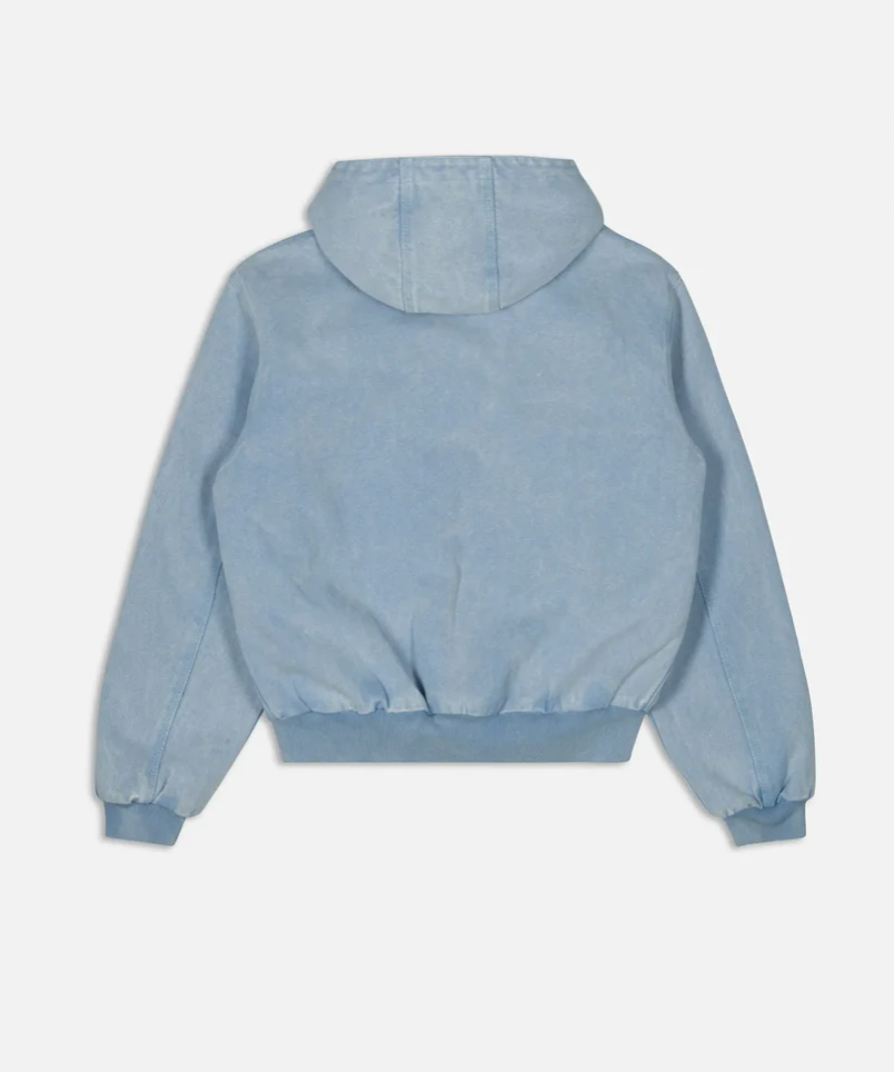 PEACE CANVAS HOODED JACKET LIGHT BLUE