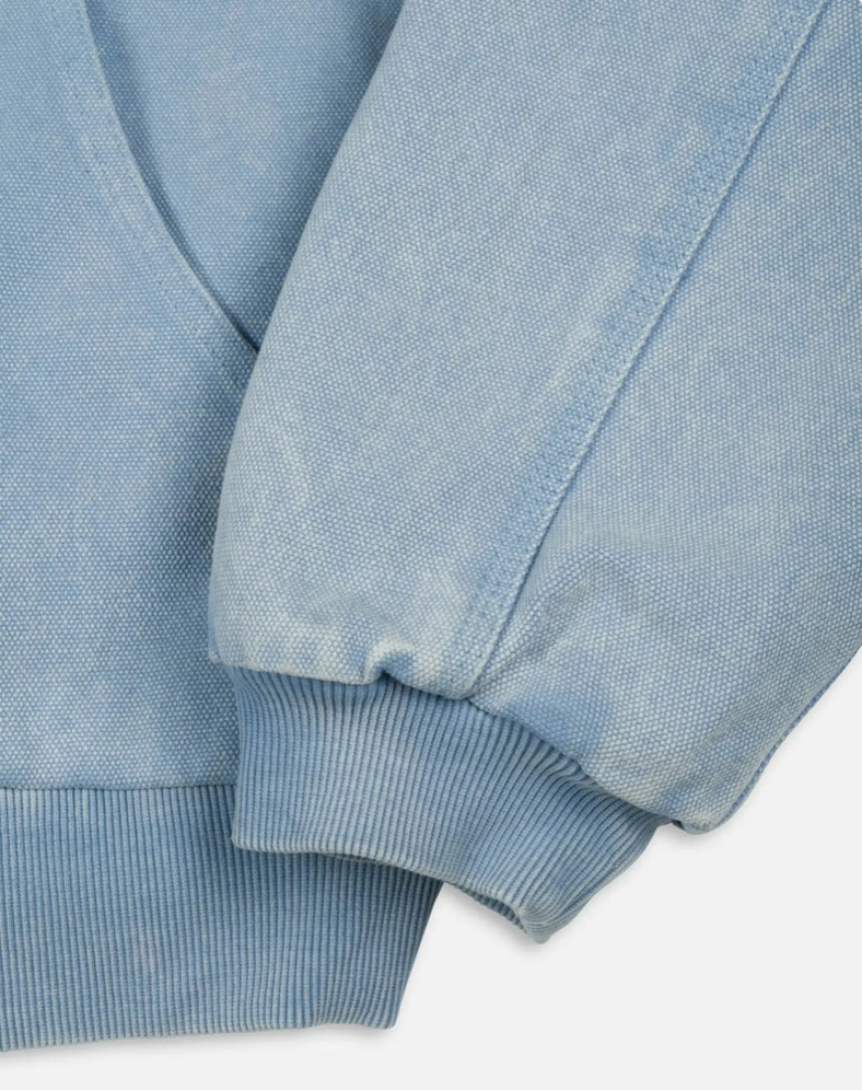 PEACE CANVAS HOODED JACKET LIGHT BLUE