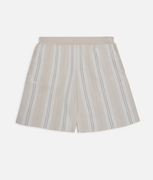 KNITTED FOOTBALL SHORT OATMEAL