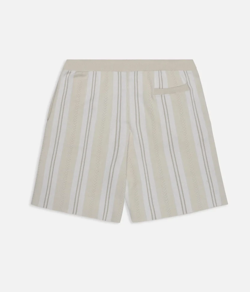 KNITTED FOOTBALL SHORT OATMEAL
