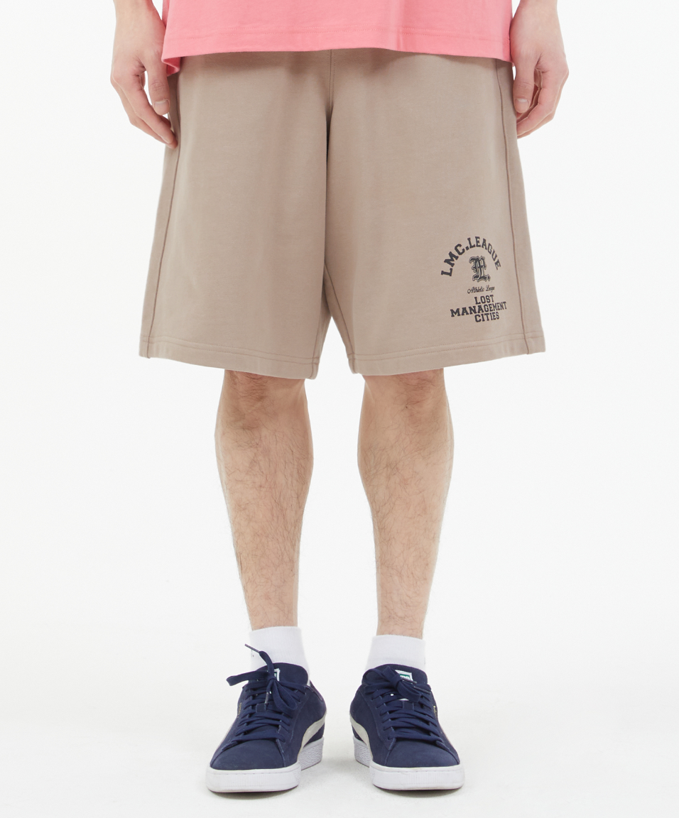 LEAGUE WIDE SWEAT SHORT SAND