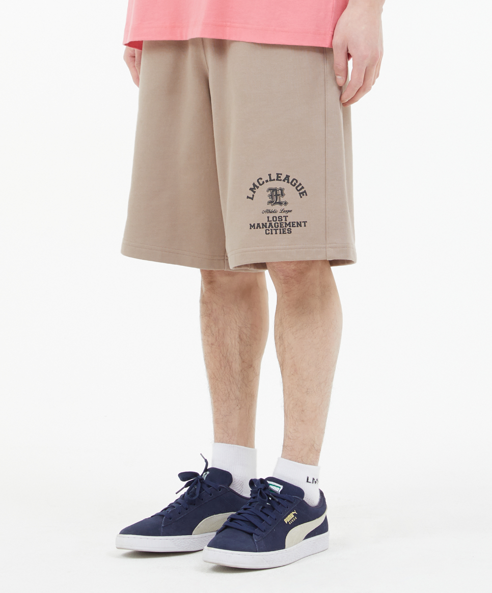 LEAGUE WIDE SWEAT SHORT SAND