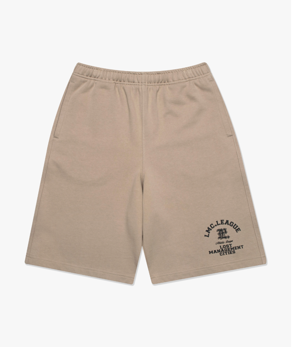 LEAGUE WIDE SWEAT SHORT SAND