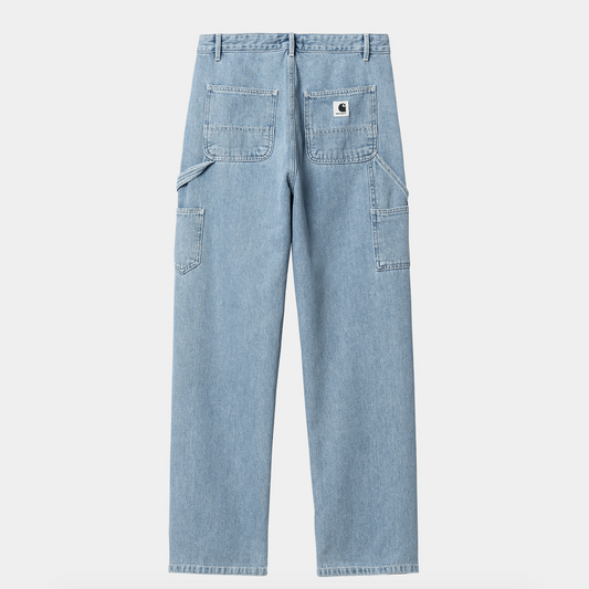 'W' PIERCE PANT STRAIGHT BLUE STONE BLEACHED