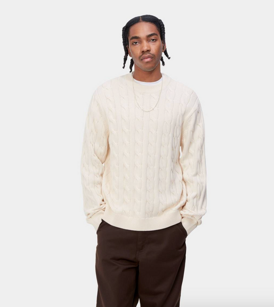 CAMBELL SWEATER NATURAL 100% COTTON