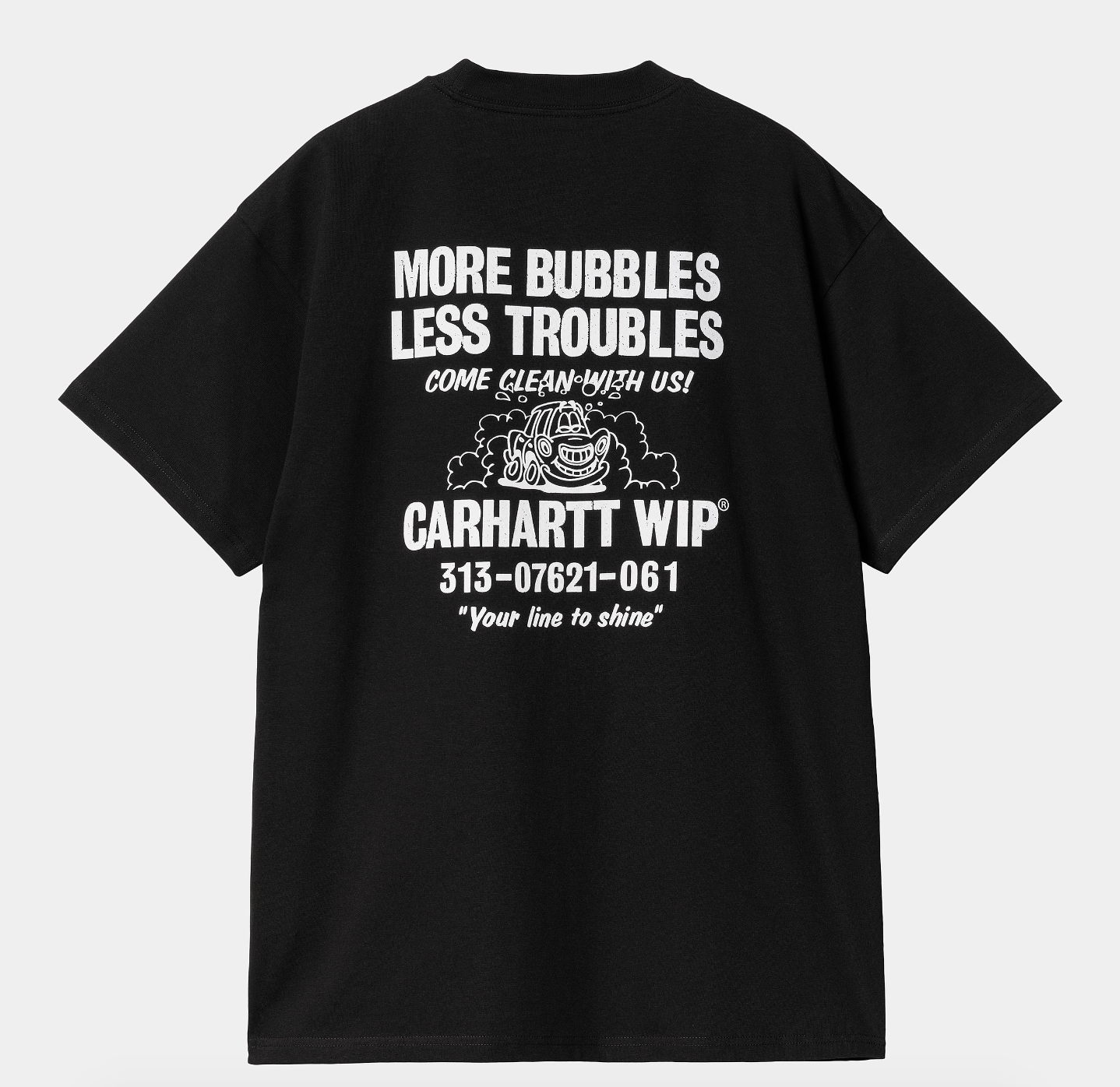 LESS TROUBLE TSHIRT BLACK