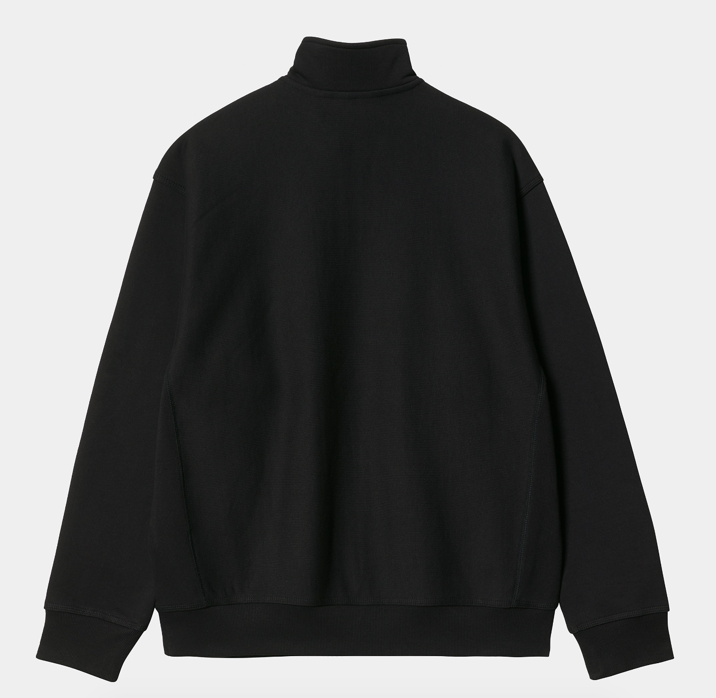 HALF ZIP UP AMERICAN SCRIPT SWEAT BLACK